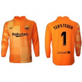 Fußballtrikots FC Barcelona Torwart Ter Stegen 1 2021-2022 Langarm Heimtrikotsatz kaufen